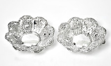 Antique Sterling Silver pair of bon bon dishes 1899 by James Deakin & Sons