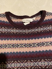H&M Burgundy Fair Isle Jumper
