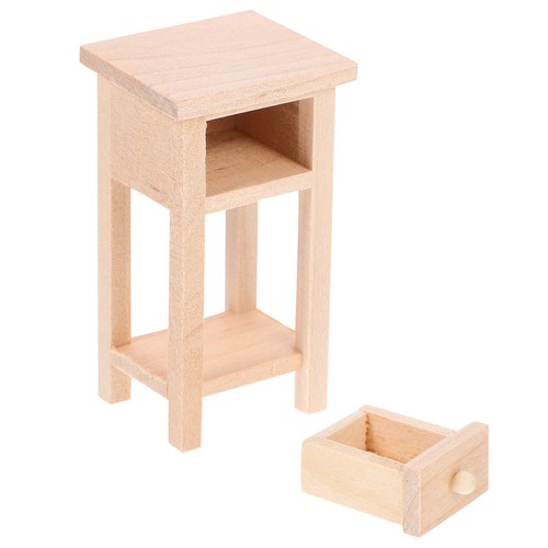 Miniature wood nightstand - ,