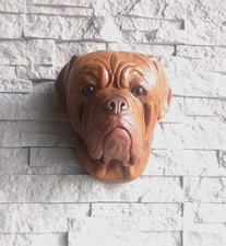 LARGE PAINTED STONE  DOGUE DE