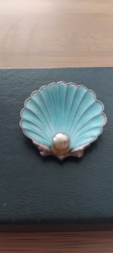 Art deco blue enamel engine - blue,