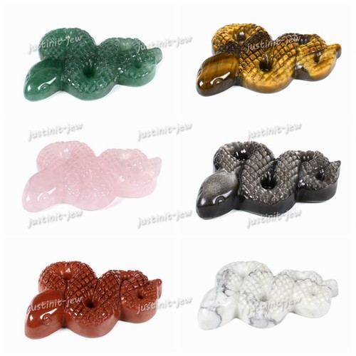 53mm carved gemstone snake - 53mm,