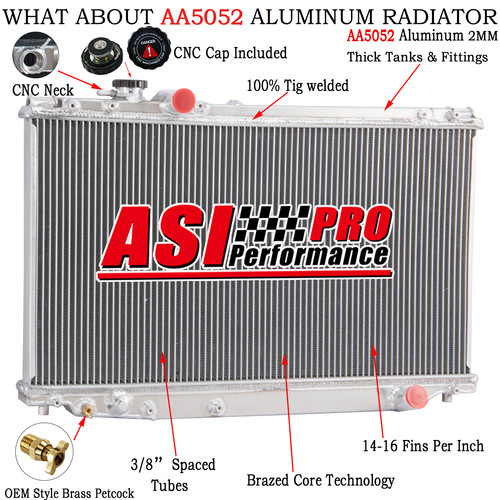 Row aluminum radiator for - row,