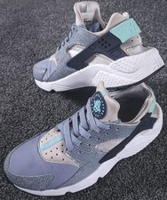 Nike Huarache Siliver Lizard Womens Trainers / Mint Grey Black / Size 6 UK 40 EU