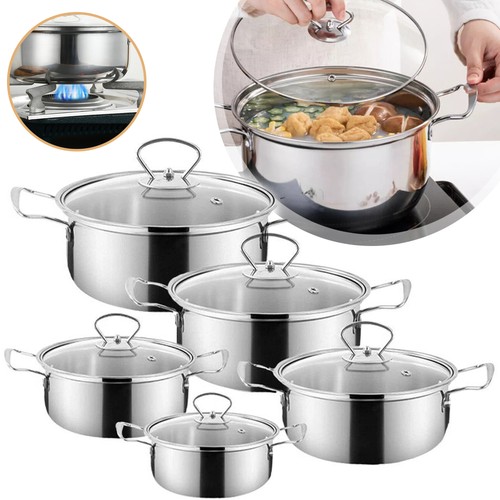 5xstainless steel pots set - pots,