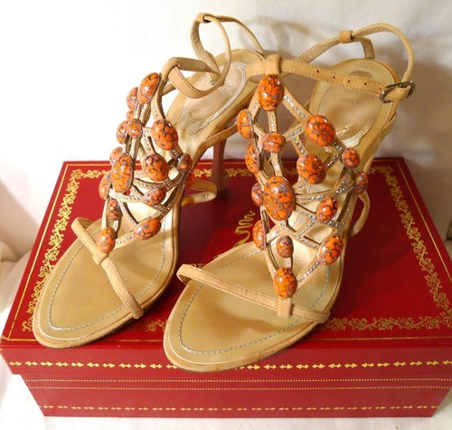 Rene caovilla orange stone - rene,