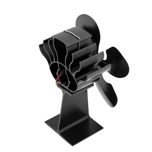 Heat powered wood stove fan - powered,