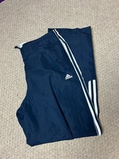 Adidas Womens Size 14 Navy Blue Tracksuit Bottoms Gym Activewear Track Pants