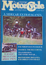 The Classic Motorcycle  Sept 1989 Triumph Speed Twin ,REX "Blue Devil" ,Sidecars