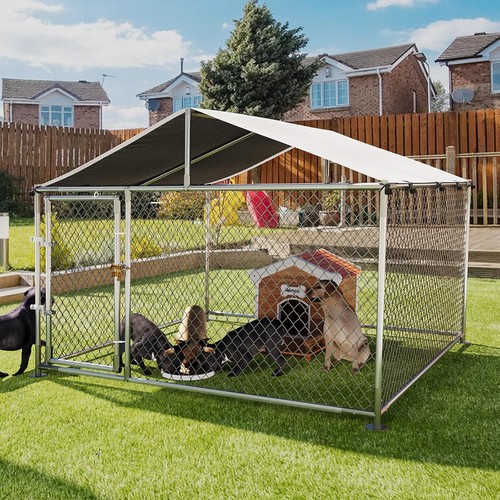 Outdoor dog kennel with - dog,