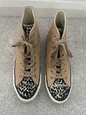 New Women’s Camel & Leopard Print Converse Hi Tops. Brand New. Size 40/7