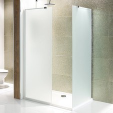 Clario Volente Frameless Frosted Wet Room Shower Screen 700mm - 6mm
