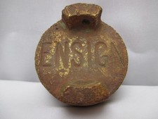 ENSIGN 2 GALLON BRASS PETROL FUEL OIL CAN TIN LID CAP TOP VINTAGE OLD ANTIQUE