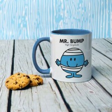 Mr Men Porcelain Mug Mr Bump 11oz Coffee Cup Kitchen Dining Drinkware Gift Blue