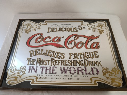 Coca cola bar mirror vintage - coca,