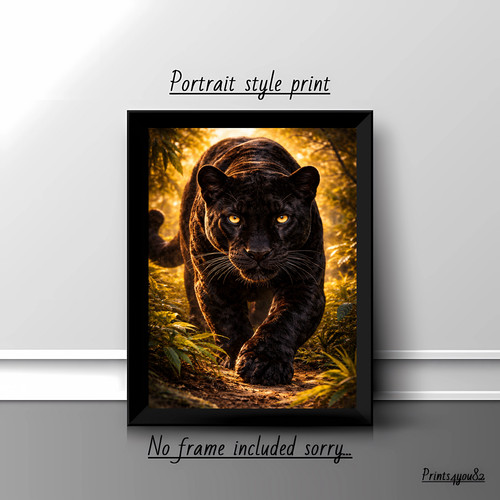 Black panther golden forest - panther,