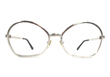 Vintage Amor Eyeglasses Frames Polished Silver Round Cat Eye 54-17-135