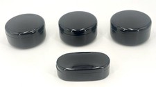 4 BLACK LACQUER BOXES Likely Chinese or Japanese 10 - 12 cm