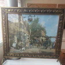 Vintage fire screen - vintage,