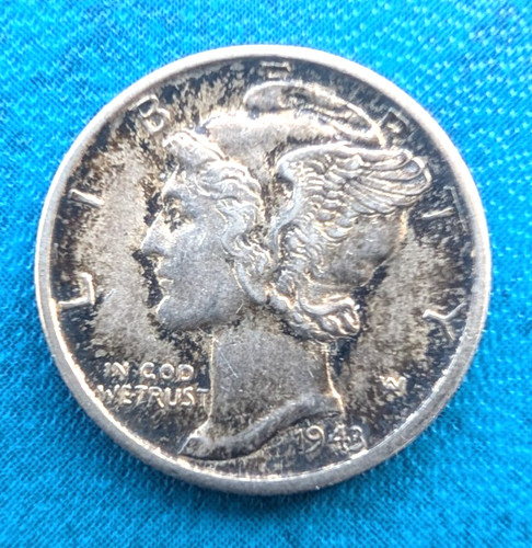1943 usa mercury silver - -,