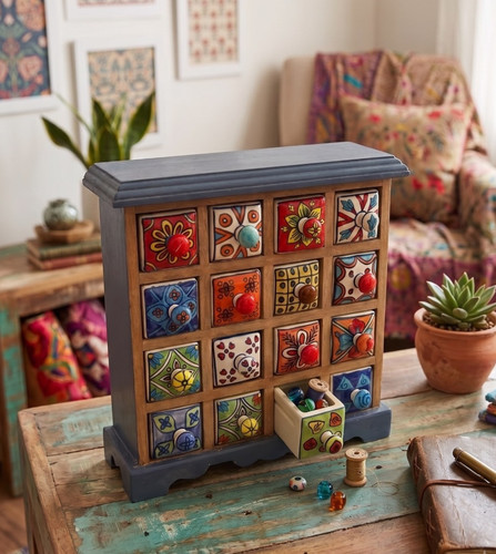 Jewellery blue chest - blue, of