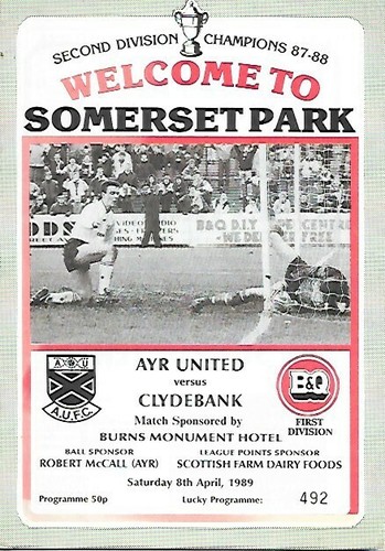 Ayr united clydebank - ayr, v