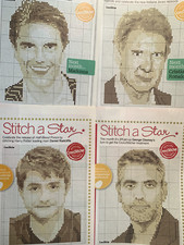 CELEBRITY Famous People Cross stitch design chart from magazine multiple choice