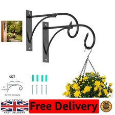 2 Pcs Black Metal Hanging