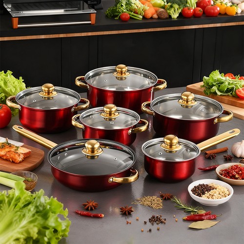 12pcs induction pan set - 12pcs,
