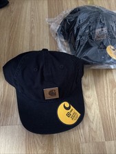 Carhartt Black Odessa Canvas Cap - Unisex One Size Adjustable