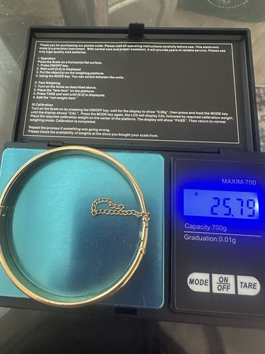 18k gold plated - bangle, very