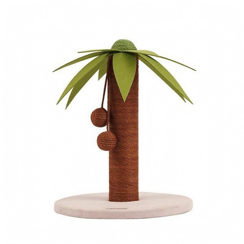 Coconut tree feline scratcher - coconut,