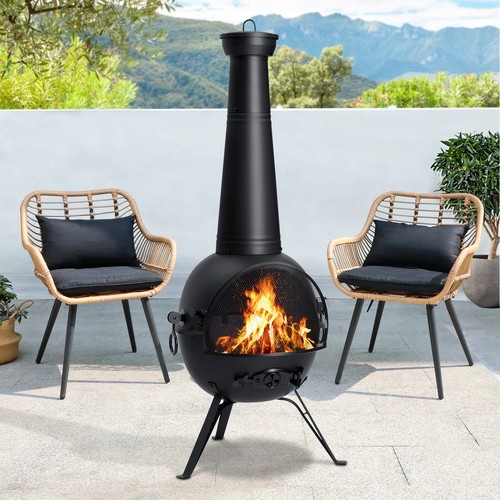 Outdoor chiminea fireplace - outdoor,