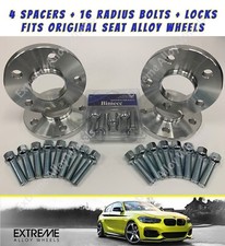Alloy Wheel Spacers 15mm Fits Seat Altea Ateca Exeo Leon + Bolts + Locks 57