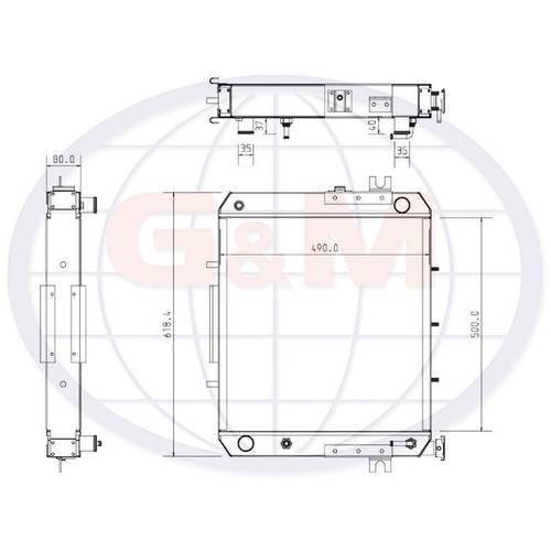 Radiator for forklift - radiator, truck
