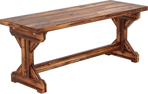 Outdoor wooden bench - wooden, 2-person