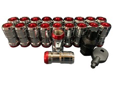 20 Chrome Red lug nuts for Honda Civic Si Type R EP2 EP3 - ALLOY WHEEL 12x1.50