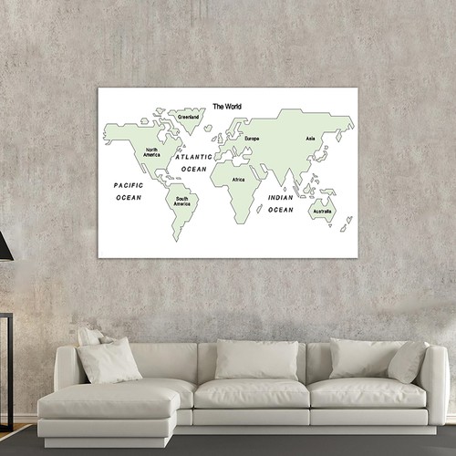 Simple outline world map - simple,