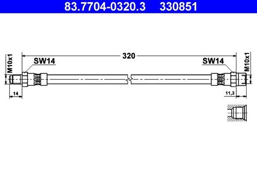 Brake hose for mercedes - hose,