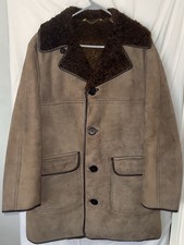 Vintage Antartex Of Loch Lomond/Alexandria Scotland Lambskin Shearling Coat 36R