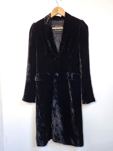 Hobbs velvet coat size black - coat, 8