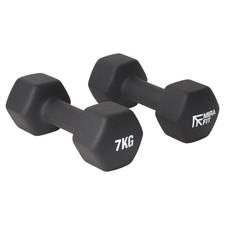 Mirafit 7kg Hex Dumbbells Weights Aerobic Gym Exercise Dumbells Ladies/Mens #907