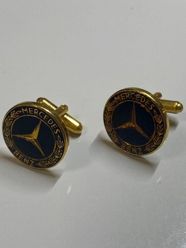 Mercedes benz cufflinks gold - mercedes-benz,