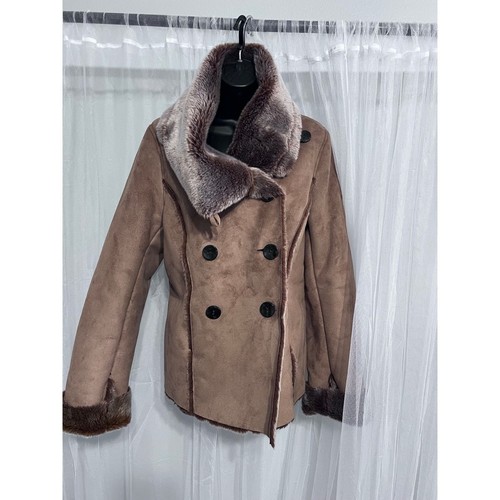 Soft surroundings brown faux - soft,
