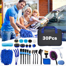 30X Car Detailing Brush Set Soft Brush Interior Wheel Valet Pro Cleaning Kits UK