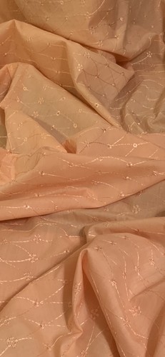 Peach broderie anglaise - broderie, fabric