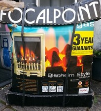 SPARES OR REPAIR - FOCAL POINT BLENHEIM BRASS STYLE MULTIFLUE INSET GAS FIRE 480