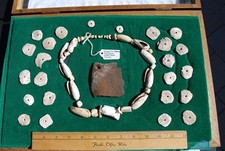 Stunning Native AL American Shell Beads and Necklace Authentic Indian Arrowheads