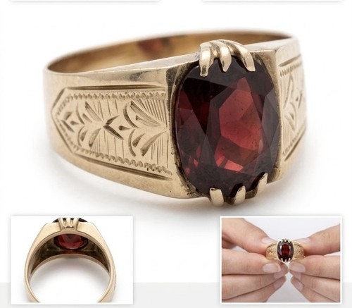 Vintage 14k yellow gold - gold, signet