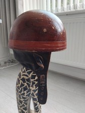 CROMWELL VINTAGE PUDDING BASIN CRASH HELMET size 56 6 7/8 MOTORCYCLE CAFE RACER